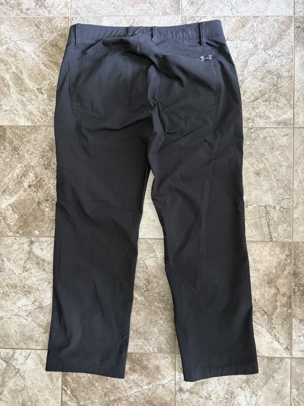 Under Armour Pants Straight Black Golf Men’s 36x30 (0121)